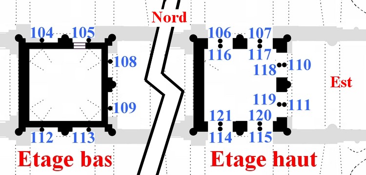 Plan des chapiteaux de la nef