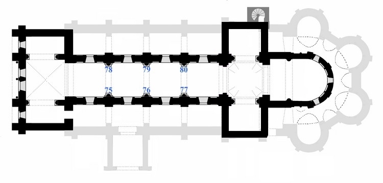Plan des chapiteaux de la nef