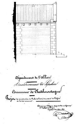 Plans de reconstruction du porche sud