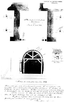 Plans de reconstruction du porche sud