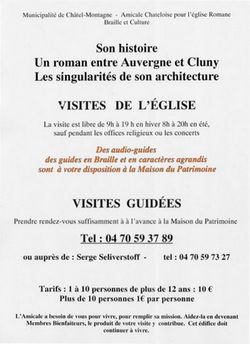 Affiche des visites